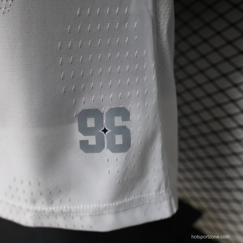 Player Version 2026 LA Galaxy Home White with  Gold Diagonal Sash Jersey