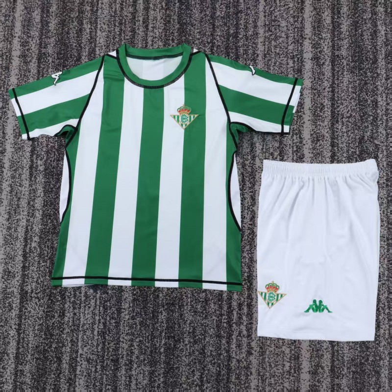 Retro Kids 03/04 Real Betis Home Jersey