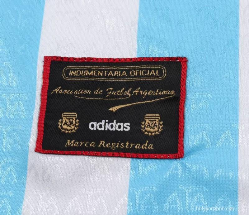 Retro Kids 1994 Argentina Home Jersey