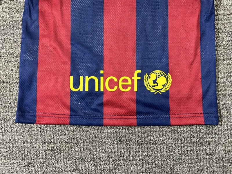 Retro Kids 14/15 Barcelona Home Long Sleeve Jersey