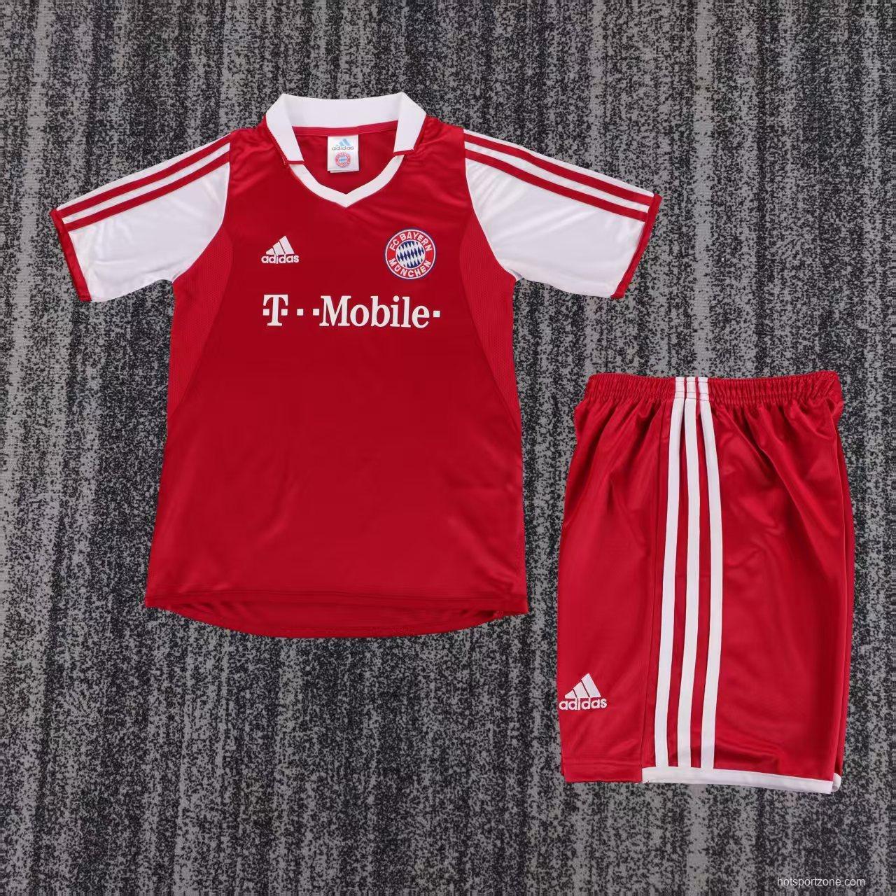 Retro 03/04 Kids Bayern Munich Home Jersey