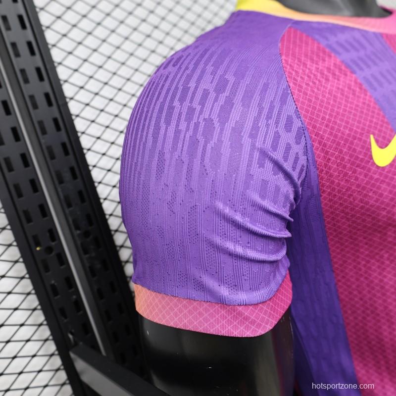Player Version 26/27 FC Barcelona Third Purple Pink Yellow Stripe  Jersey