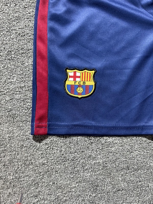 Retro Kids 08/09 Barcelona Home Champions Long Sleeve Jersey