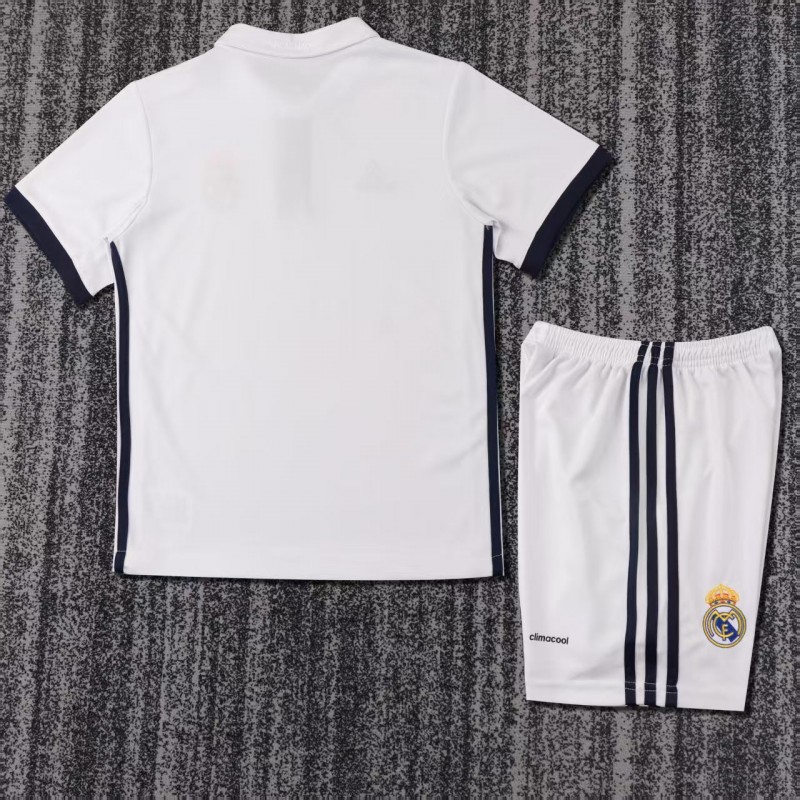 Retro Kids 16/17 Real Madrid Home Jersey