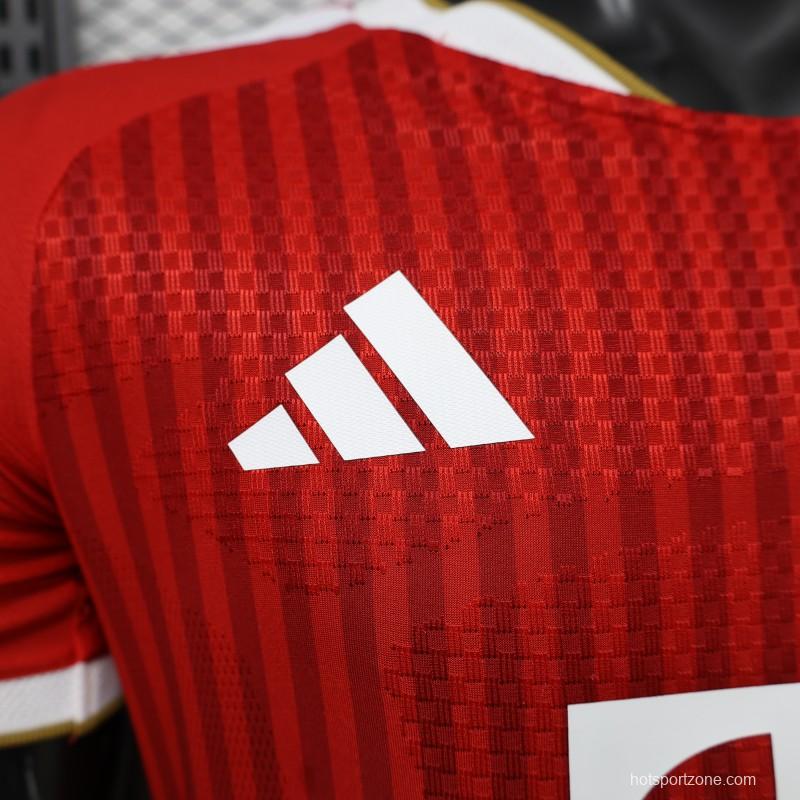 Player Version 26/27 Bayern Munich Red with Tonal Stripe Home Jersey