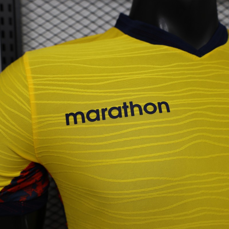 Player Version 2026 Ecuador Yellow with Tonal Wave  Home Jersey