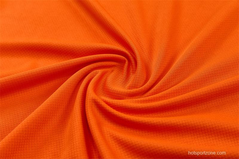 26/27 Netherlands Home Orange Short Sleeve + Soccer Shorts