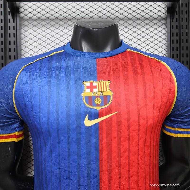 Player Version 26/27 FC Barcelona Royal Blue & Garnet Red Vertical Stripes  Special Edition Jersey