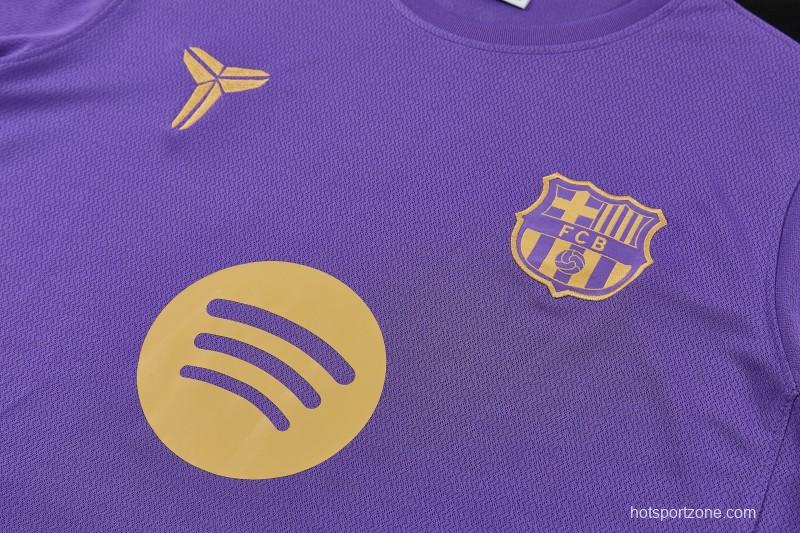 26/27 Barcelona Purple & Black Short Sleeve+Soccer Shorts