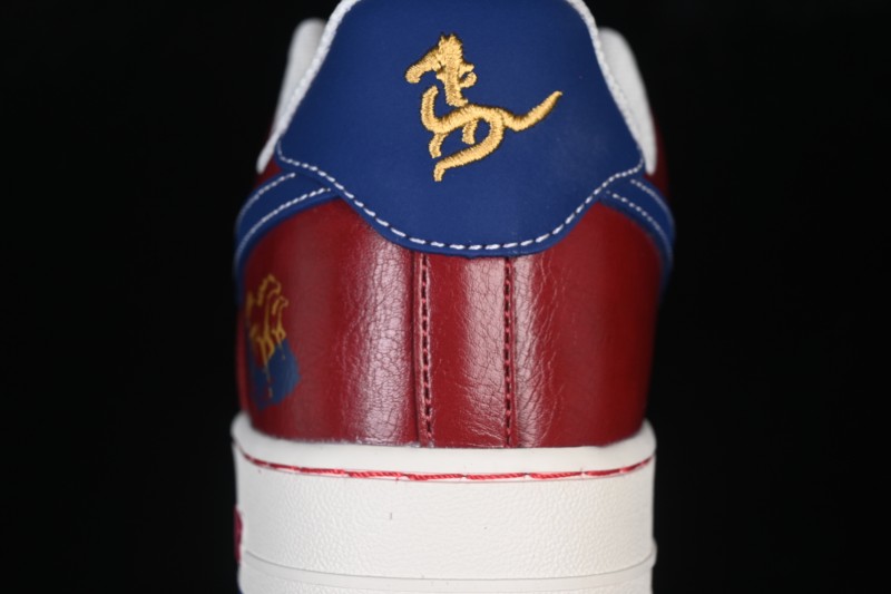 Nike Air Force 1 '07 Low Chinese New Year Year of the Horse Edition Casual Sneakers in Zhu Red and Cloud White - FV4921-600