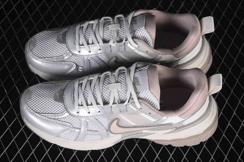 Nike V2K Run Retro Low-Top Running Shoes with Cushlon Foam and Shock Absorption - FD0736-011