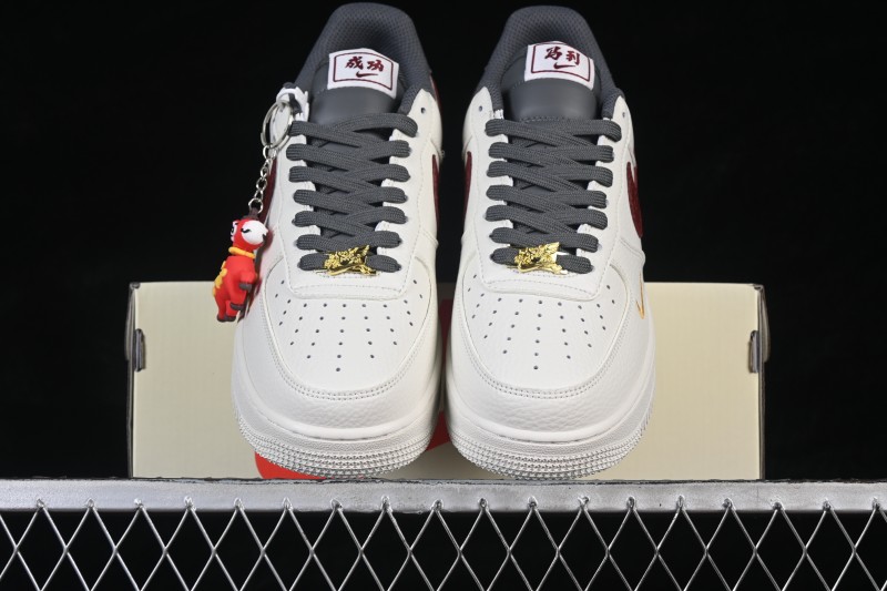 Nike Air Force 1 '07 Low Chinese New Year Edition Running Shoes with Premium Leather and Gold Accents - NH0601-507