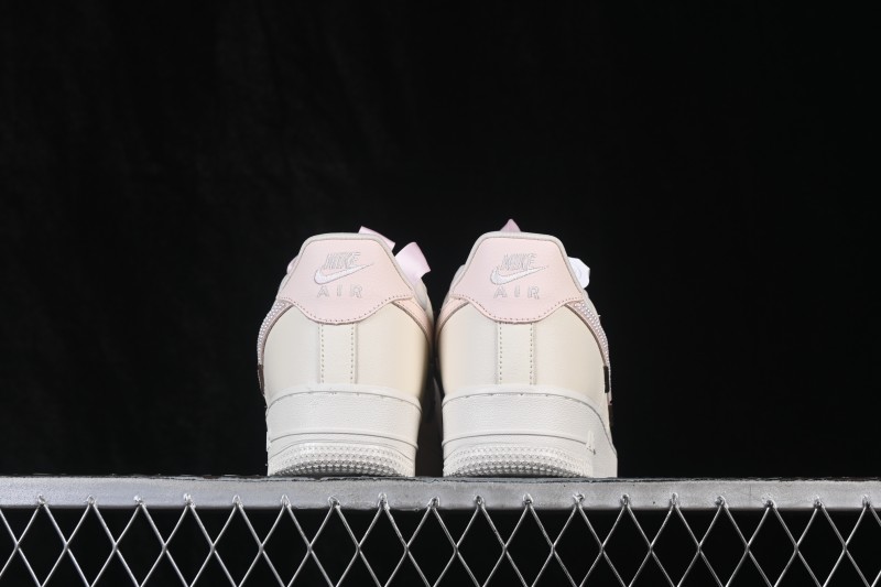 Nike Air Force 1 '07 Low Hand-Painted Graffiti Pearl Cream Linen Casual Sneakers - FV8110-183