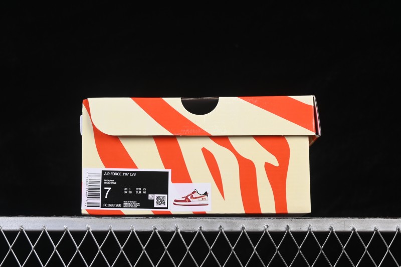 Nike Air Force 1 '07 Low Year of the Horse Limited Edition Red & Gold Casual Skateboarding Shoes - FC1688-260