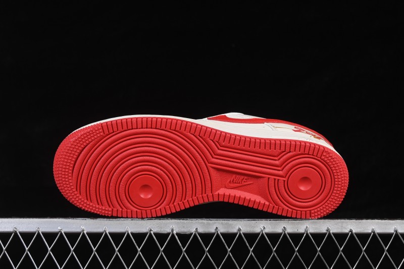 Nike Air Force 1 '07 Low Chinese New Year Limited Edition Basketball Shoes in White Wine Red - QW5288-125