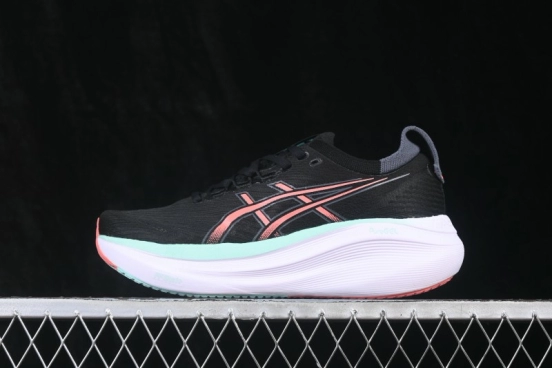 Asics Gel-Nimbus 27 Retro Breathable Cushioned Running Shoes for Men - 1011B958-001