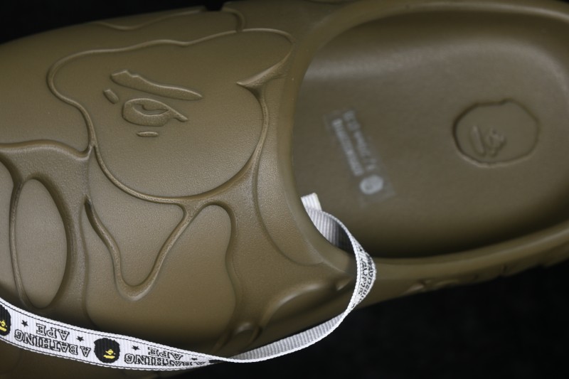 Bape EVA Ape Head Comfortable All-Match One-Band Slipper - M322911 Olive Green