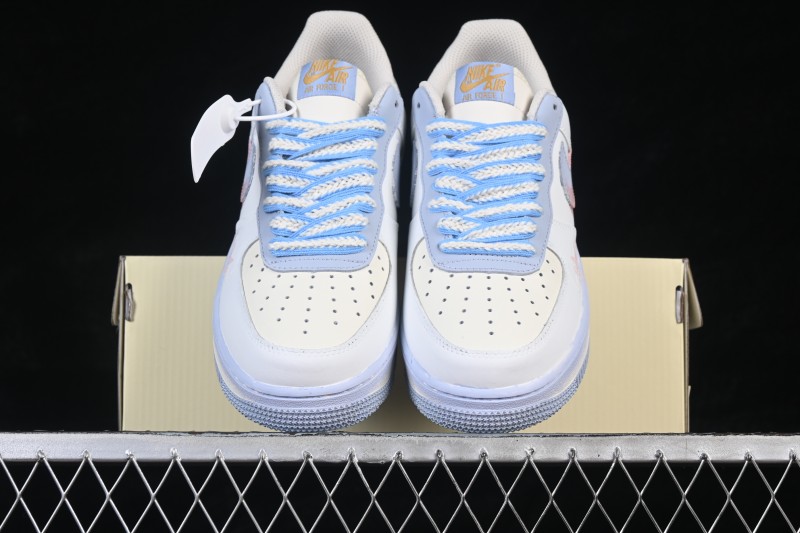 Nike Air Force 1 '07 Low Spring Field Hand-Drawn Casual Sneakers with Gradient Leather and Embroidery Details - DB3301-171