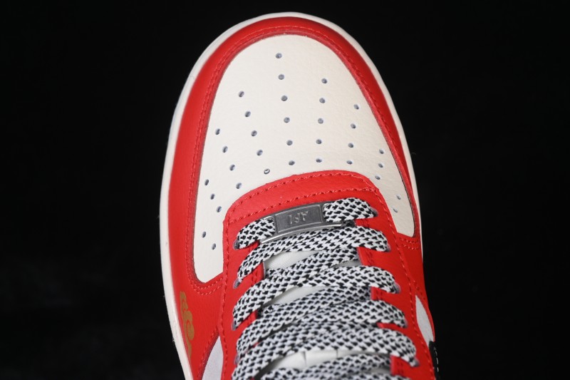 Nike Air Force 1 '07 Low Year of the Horse Limited Edition Cloud Pattern Black Red Casual Skateboarding Shoes - MZ9588-818