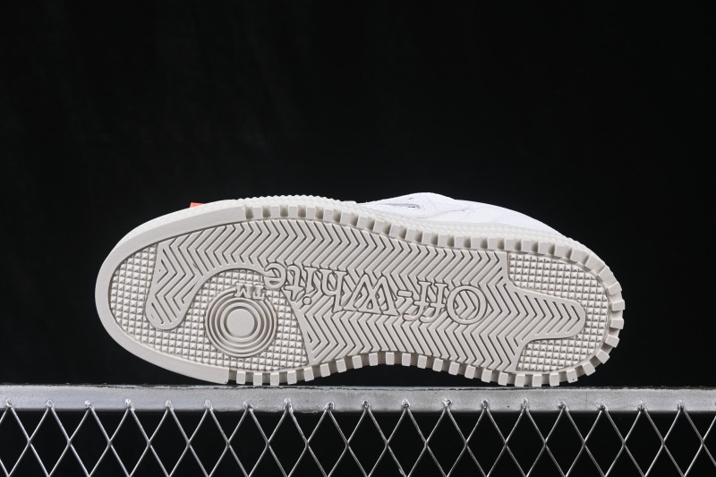 Off-White 3.0 Court Leather Low-Top Lace-Up Skateboarding Shoes White - AJD4
