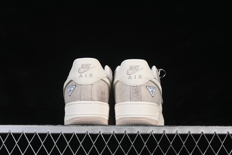 Nike Air Force 1 '07 Low Collaboration Basketball Shoes with Cream Grey Tone and Full-Length Air Cushion - XL1979-129