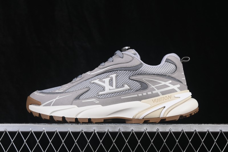 LV Tatic Runner Louis Vuitton Sneakers with Mesh and Tech Fabric - Gray