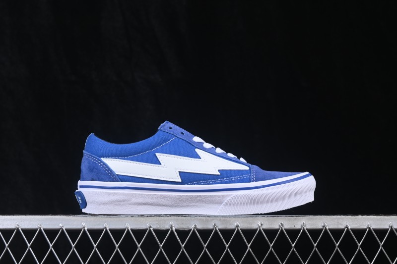 Revenge x Storm Old Skool Lightning Collaboration Low-Top Skate Shoes Blue White