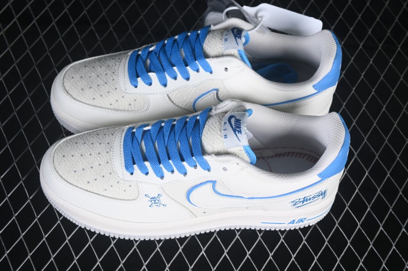 Nike Air Force 1 '07 Low Collaborative Casual Skateboarding Shoes with Full-Length Air Cushion - FJ4146-103