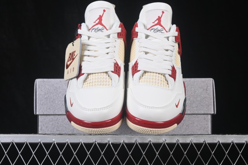 Air Jordan 4 Retro Nigel Sylvester Brick After Brick White Red - IQ8055-100