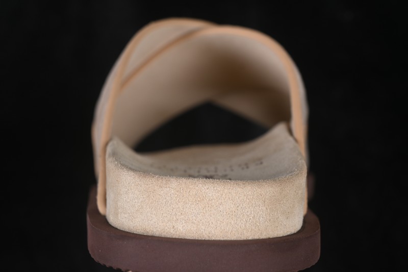 Brunello Cucinelli Suede Flat Slip-On Open-Toe Thong Sandals - 26IMZUSOLY327 TAUPE
