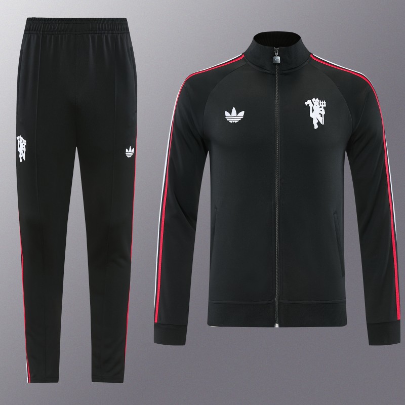 26/27 Manchester United FC 05 Black Full Zipper Jacket + Long Pants
