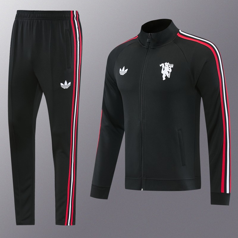 26/27 Manchester United FC 05 Black Full Zipper Jacket + Long Pants