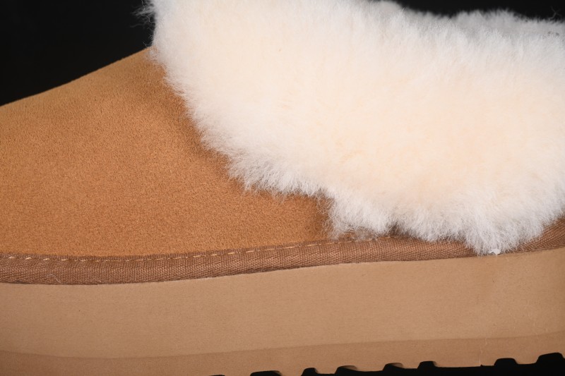 UGG Tazzelle Cow Split Leather Fleece-Lined Comfortable Platform Ankle Snow Boots - AJD4