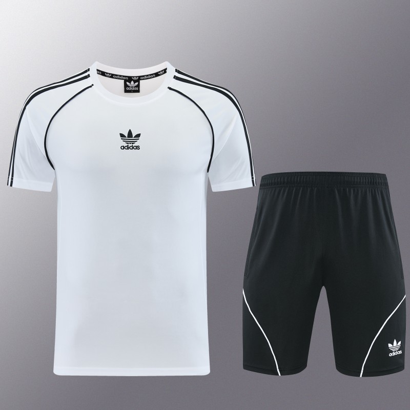 26/27 Adidas AD15 White Short Sleeve+Soccer Shorts