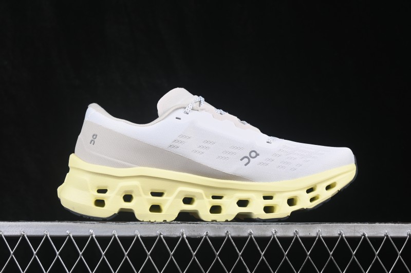 On Cloudmonster 3 Comfort Anti-Slip Durable Cushioned Running Shoes - 3MG10053078 Ivory Limelight