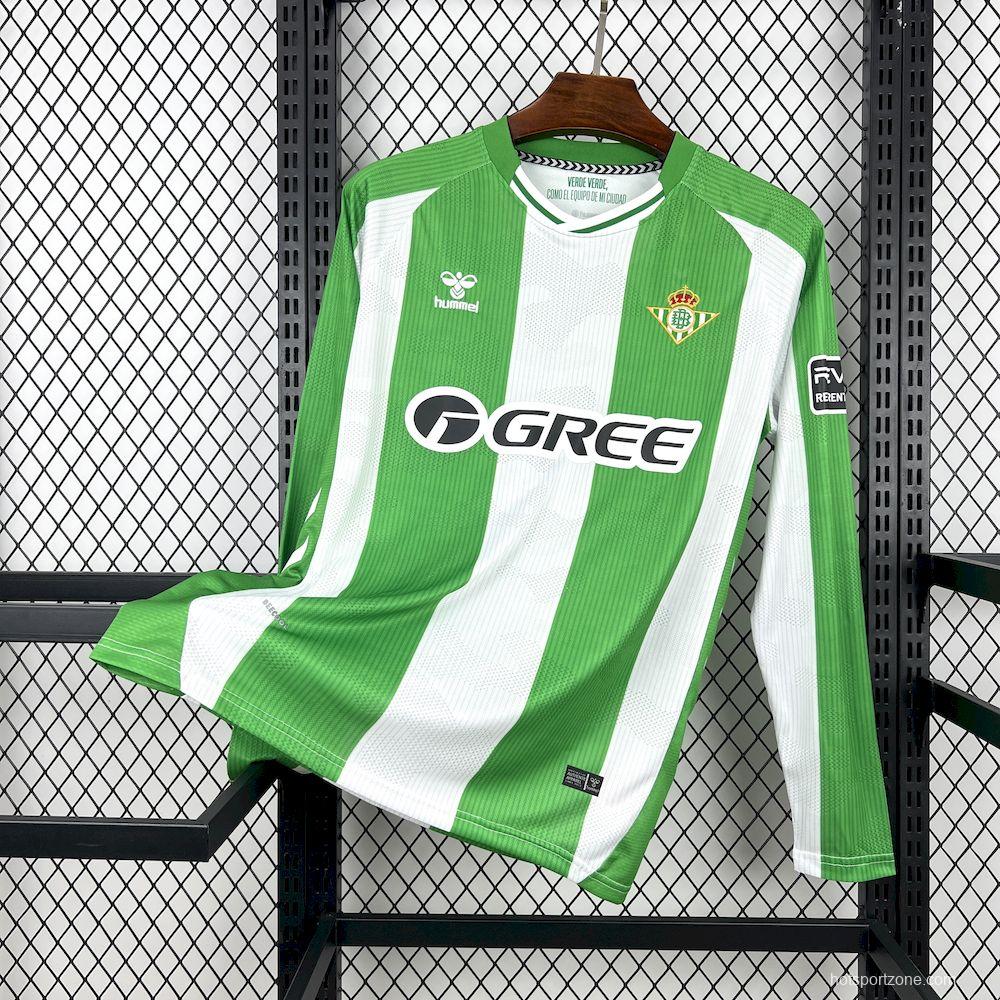 2025/26 Mens Real Betis Home Long Sleeve Jersey