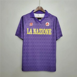 Retro 89/90 Fiorentina Home Soccer Jersey