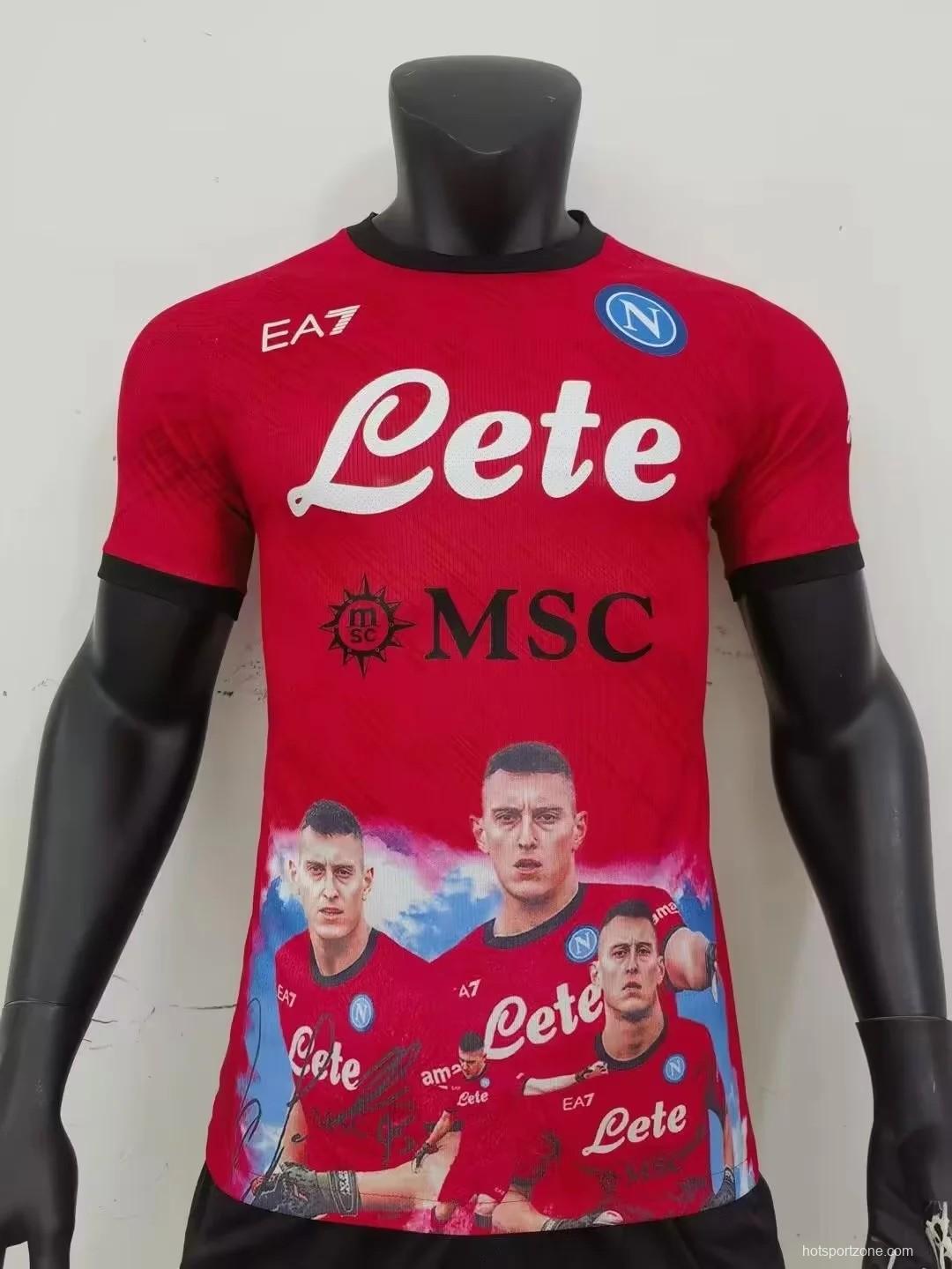 22/23 SSC Napoli Face Game Red Jersey