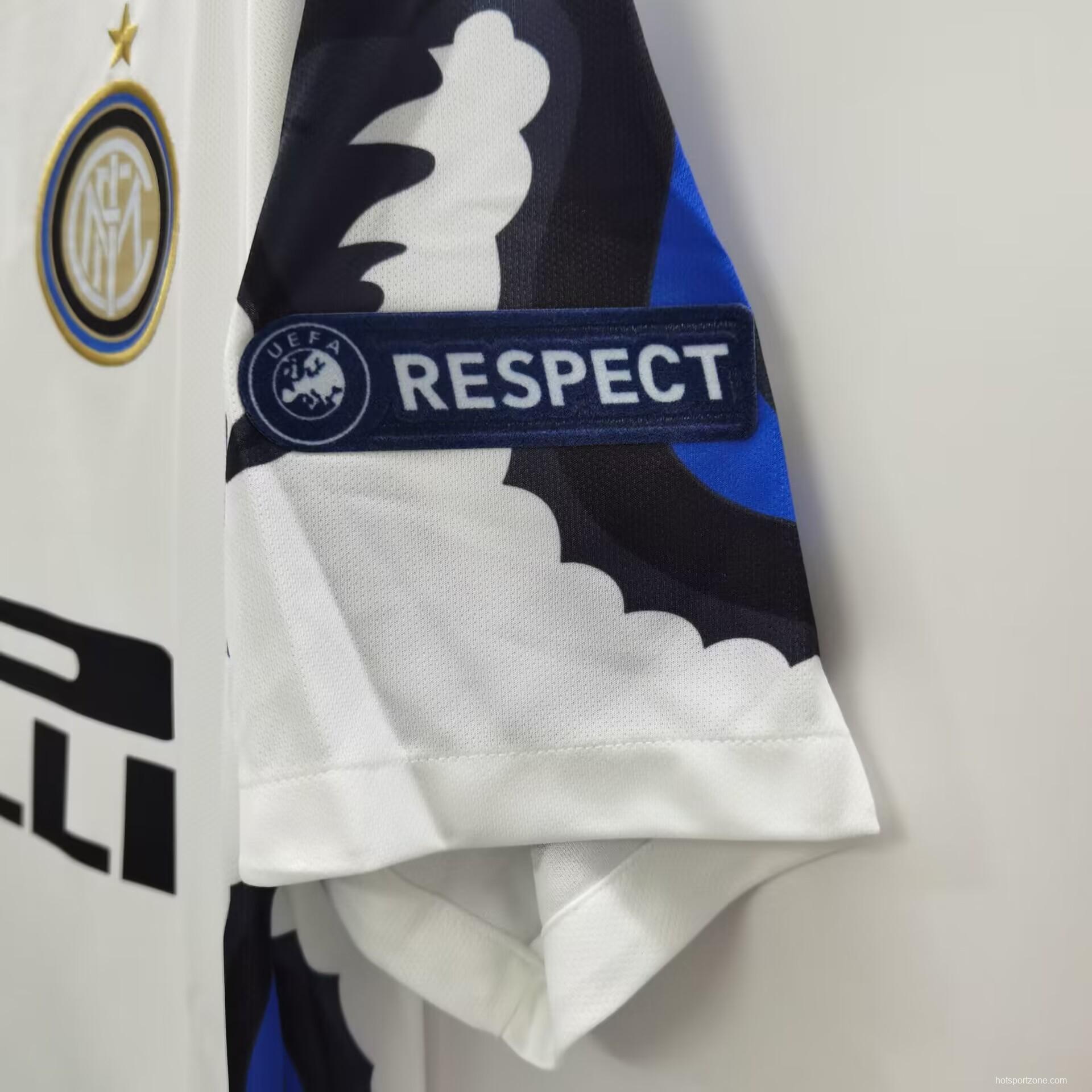 Retro 10/11 Inter Milan Away White Jersey With Full Patches