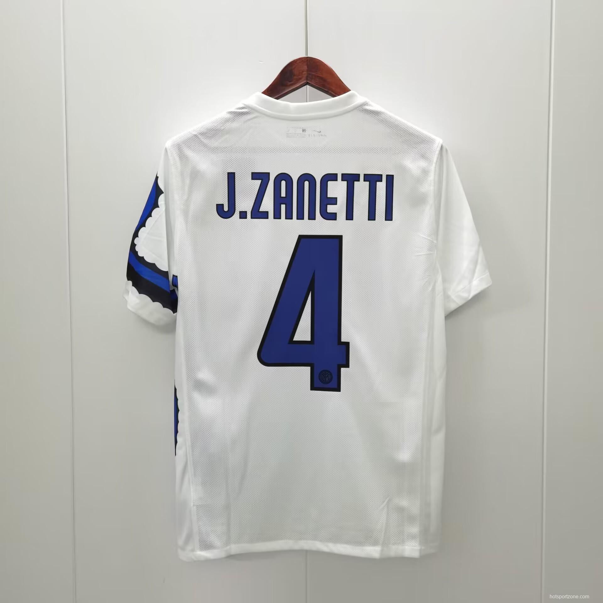 Retro 10/11 Inter Milan Away White Jersey With Full Patches