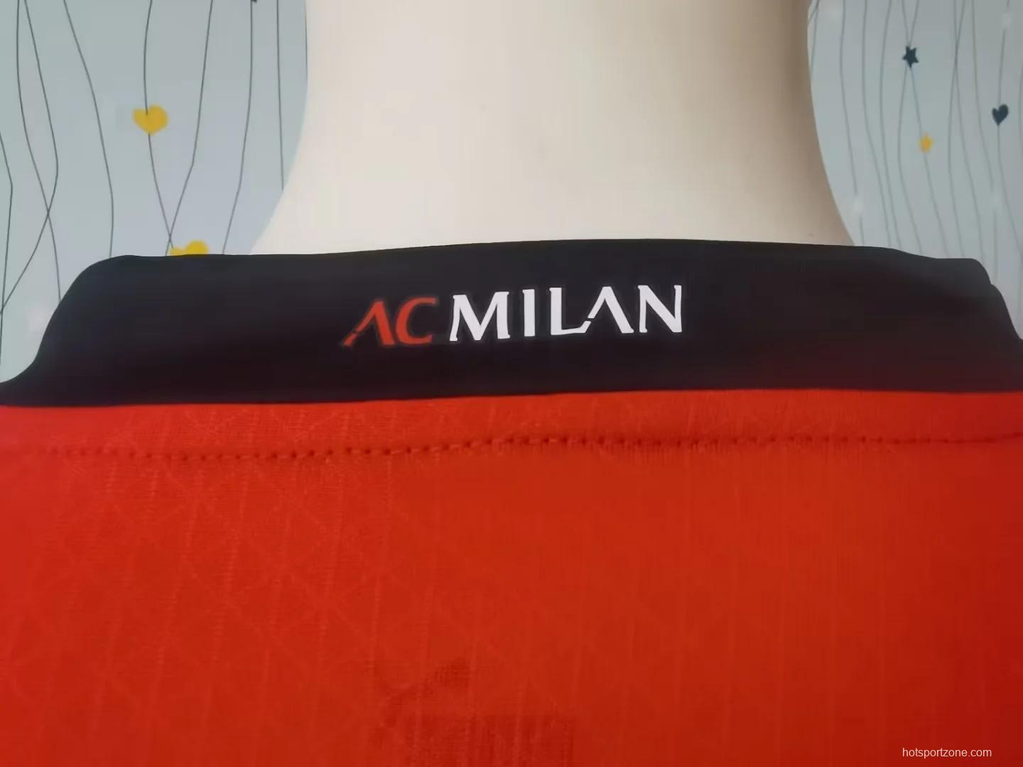 Player Version 23/24 AC Milan Home Long Sleeve Jersey