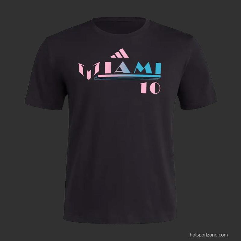 23/24 Messi x adidas Miami Black T-Shirt