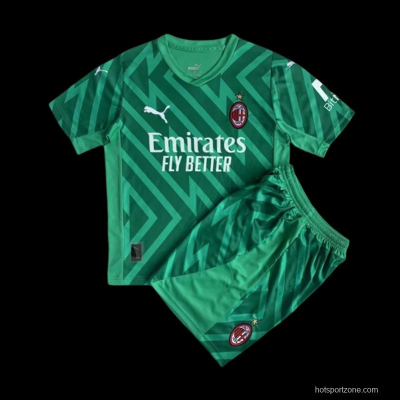 23/24 Kids AC Milan Green Goalkeeper Jersey