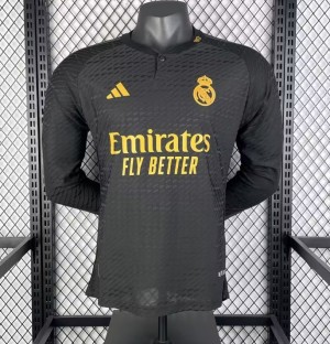 Player Version 23/24 Real Madrid Long Sleeve Third Black Jersey