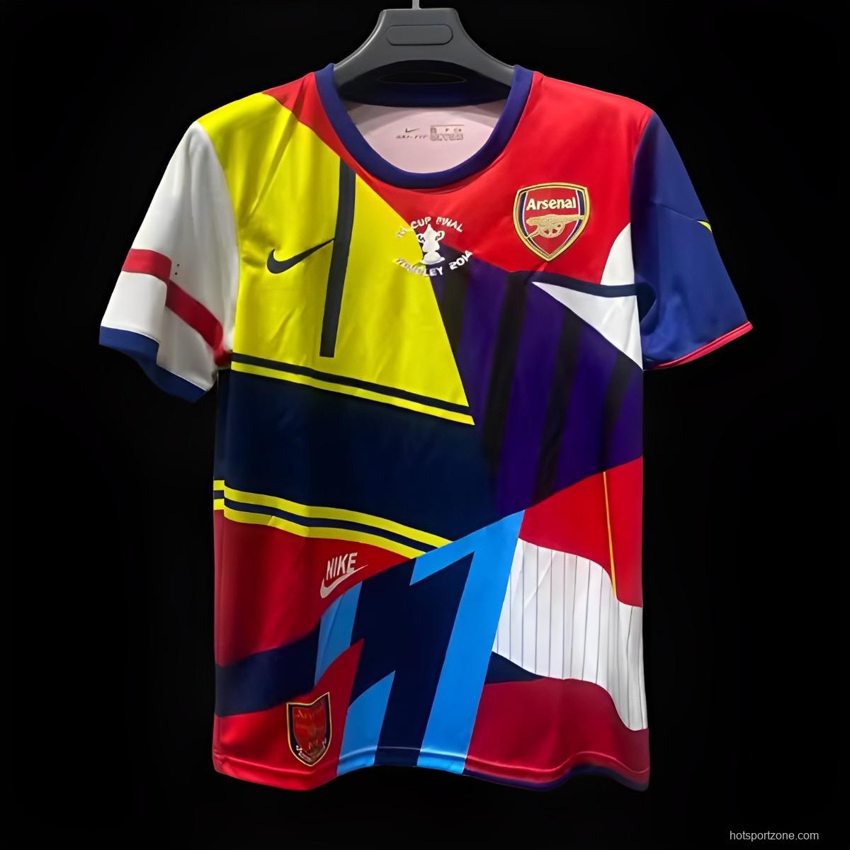 Retro 13/14 Arsenal FA Cup Multi Colors Limited Edition Jersey