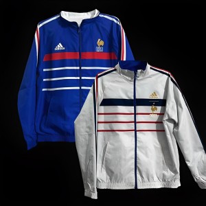 Retro 1998 France Blue/White Reversible Full Zipper Jacket