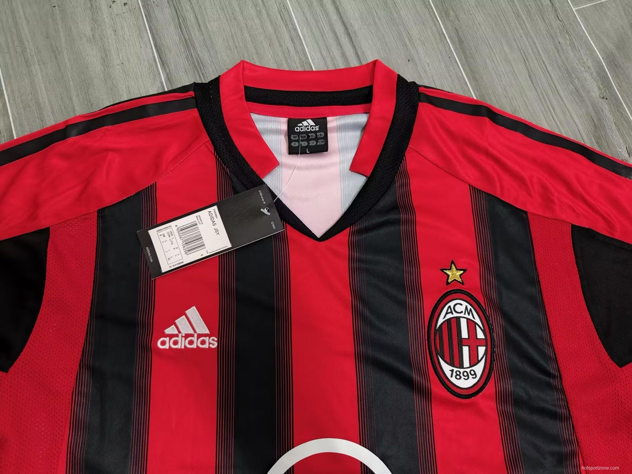 Retro 04/05 AC Milan Home Authentic Jersey