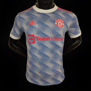 Player Version 21/22 Retro Manchester United Away Sky blue Jersey