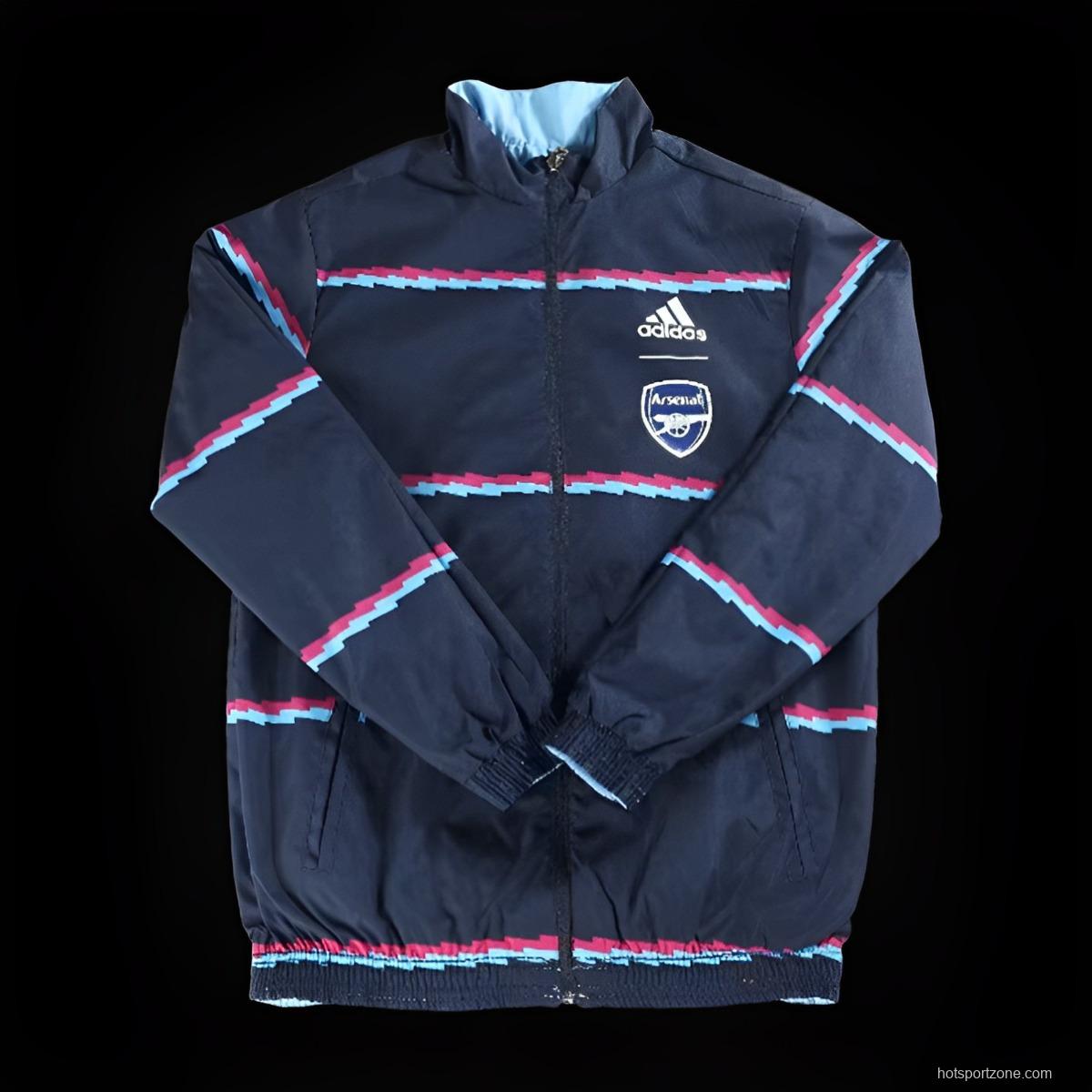 23/24 Arsenal Navy/Blue Reversible Full Zipper Jacket