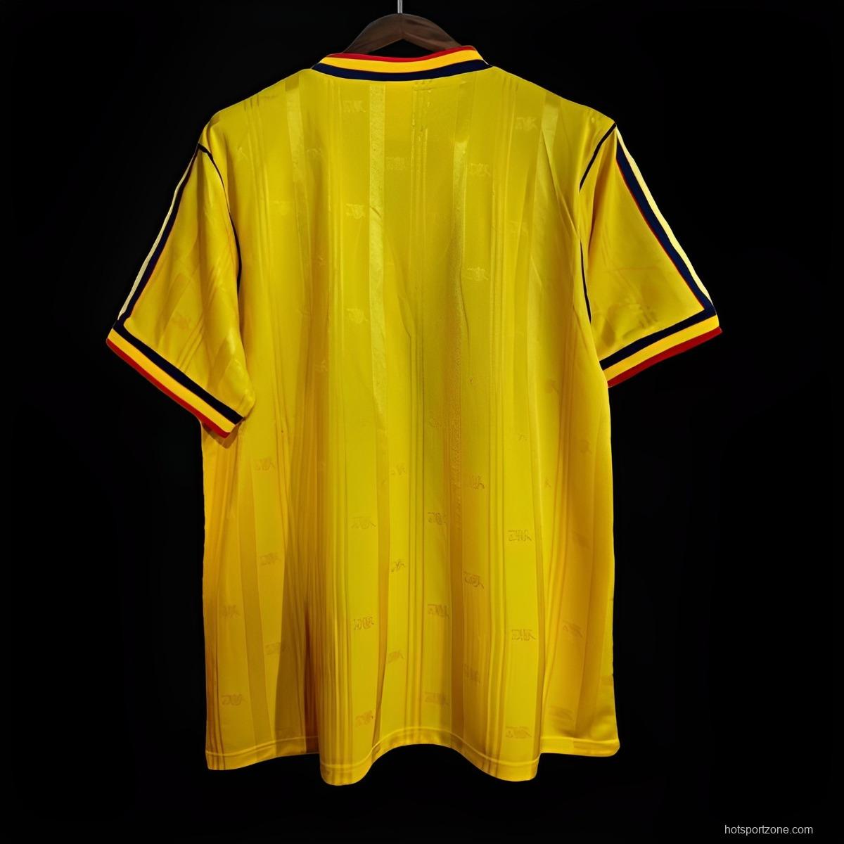 Retro 86/88 Arsenal Away Yellow Jersey